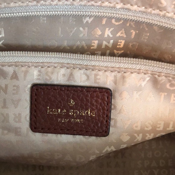 Kate Spade dark brown purse with crossbody strap - Picture 6 of 9